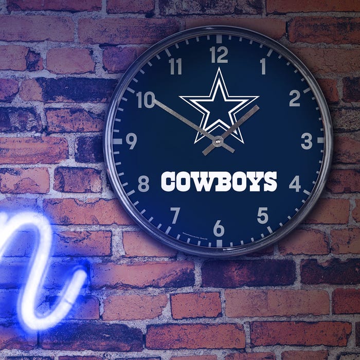 Dallas Cowboys Chrome Clock  12" sku: 2790424-wc