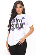 Women's Remaining Anti Social Butterfly Top sku: Anti Social Size: S-L