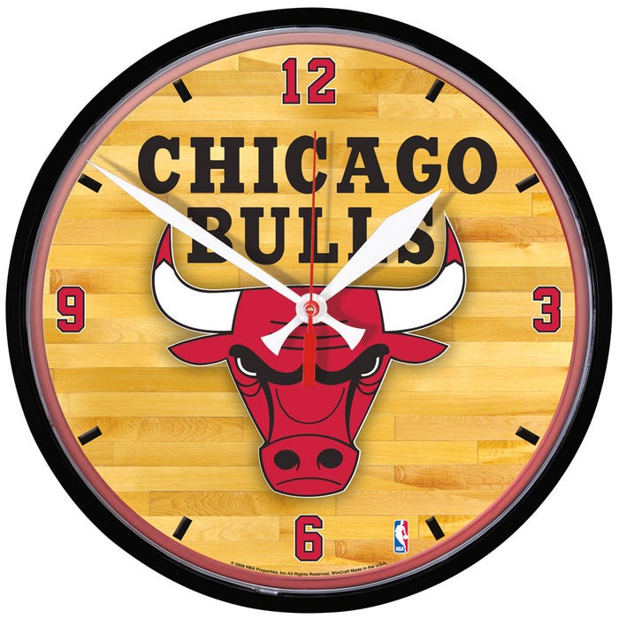 Chicago Bulls Round Wall Clock.     Sku: 2906481-win