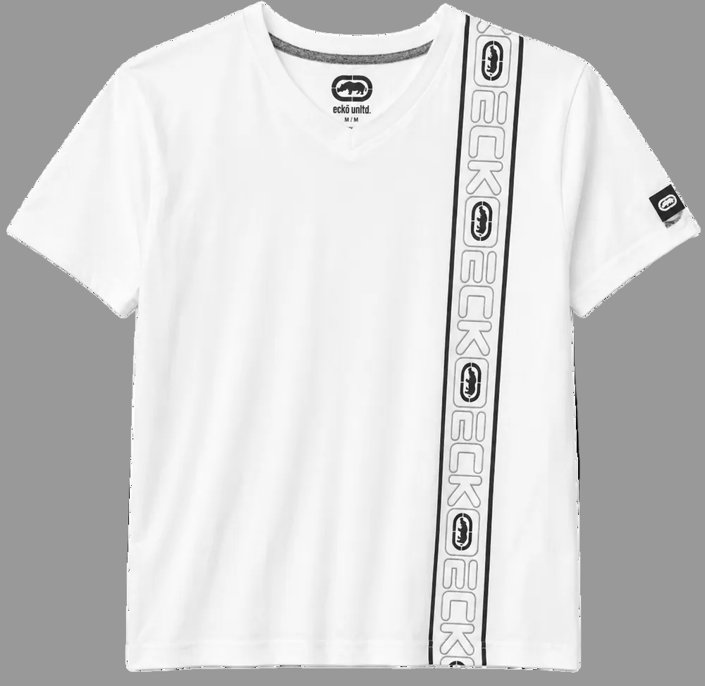 Ecko Unltd. Men's V-Neck Logo Tape T-Shirt – White
SKU: EO12K861A