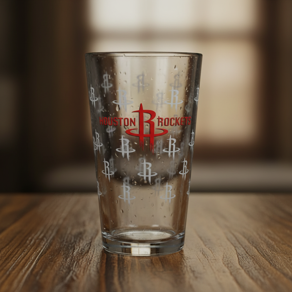 *Officially Licensed Houston  Rockets Pint Glass 16oz. Sku: 13583-stw