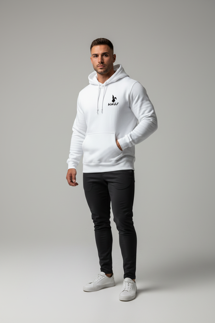 FLUF WORLD GRAPHIC HOODIE WHITE- Sku: HAUS Size: Large, XL