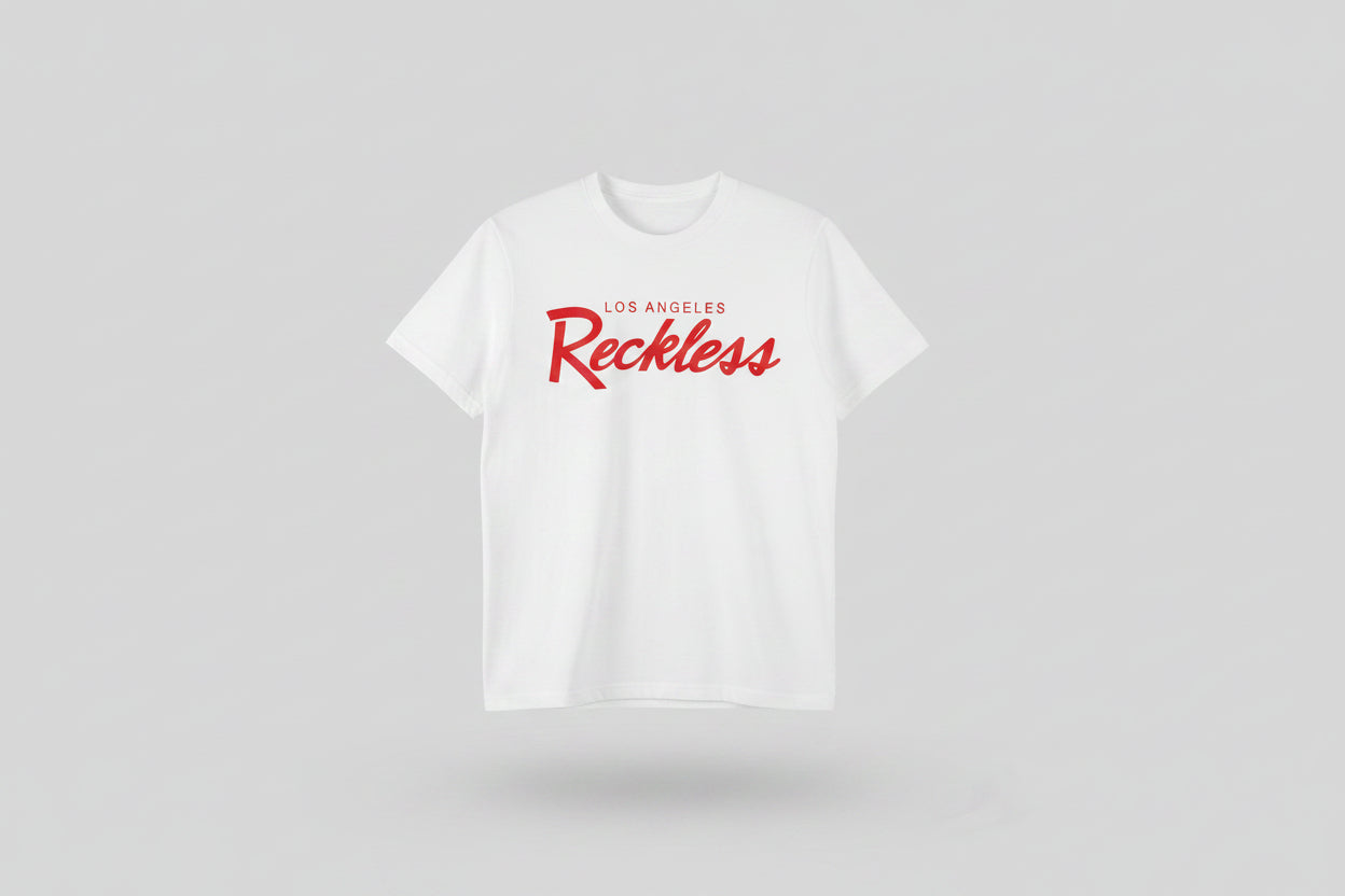 SKU: 94-INH
Los Angeles Reckless Graphic T-Shirt – White
