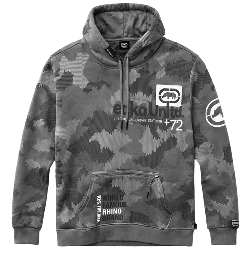 Ecko Unltd. Gray Camo Pullover Hoodie