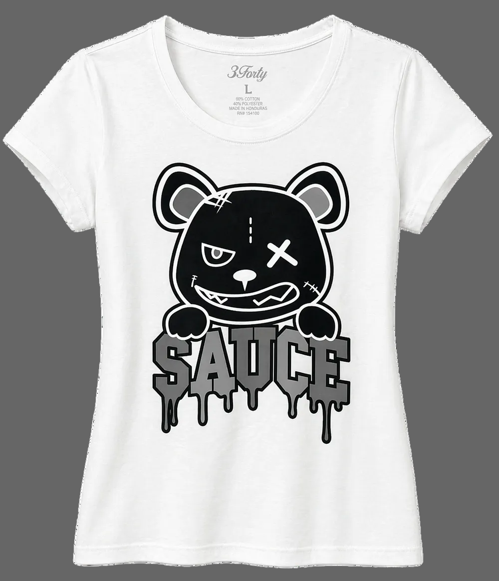 Sauce Bear Graphic Women's T-Shirt – Urban Streetwear Tee Size: S-Xl.        Sku: M-INH-54REX