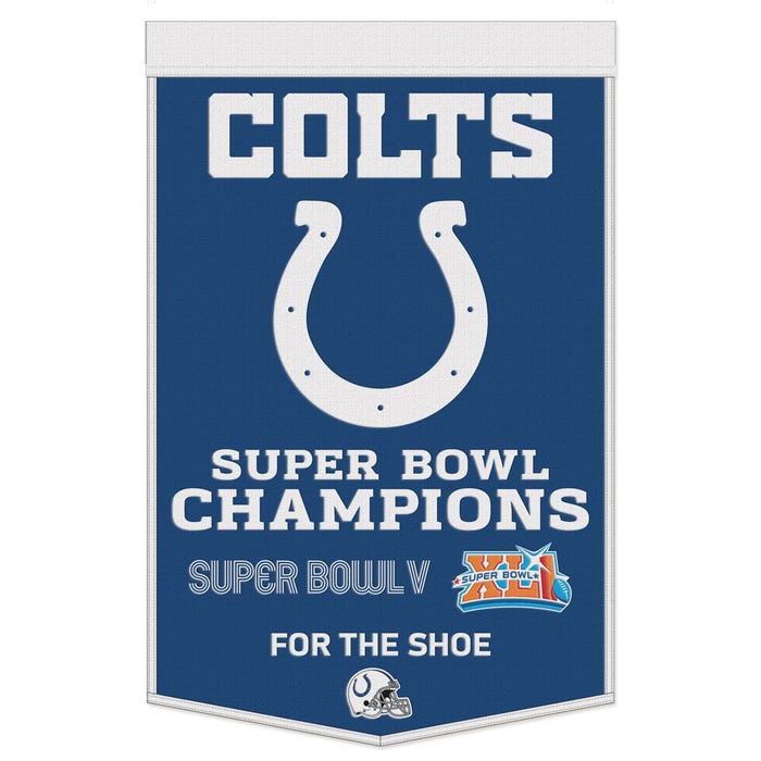 Officially Licensed Indianapolis Colts Wool Banner 24"x38" sku: 47213322-win