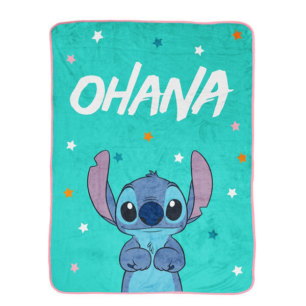 DISNEY                                                        STITCH kids Plush Throw Blanket JF26303-pkg