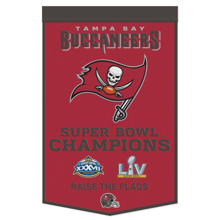 Officially Licensed Tampa Bay Buccaneers Wool Banner 24" x 38" sku:47528322-wc