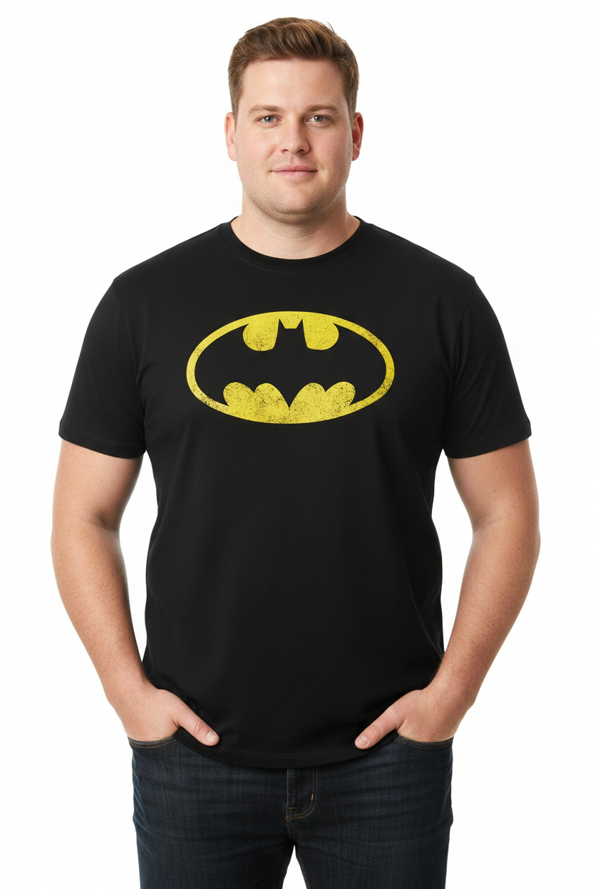 Men's DC Comics Batman Distressed Logo T-Shirt Big & Tall Tee                         sku: M-INH-38REX.          Sku: 3XLB