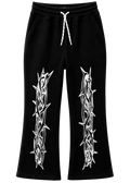 Bezalel Stacked Flare Sweatpants – Thorn Graphic
SKU: Thorns- Blk