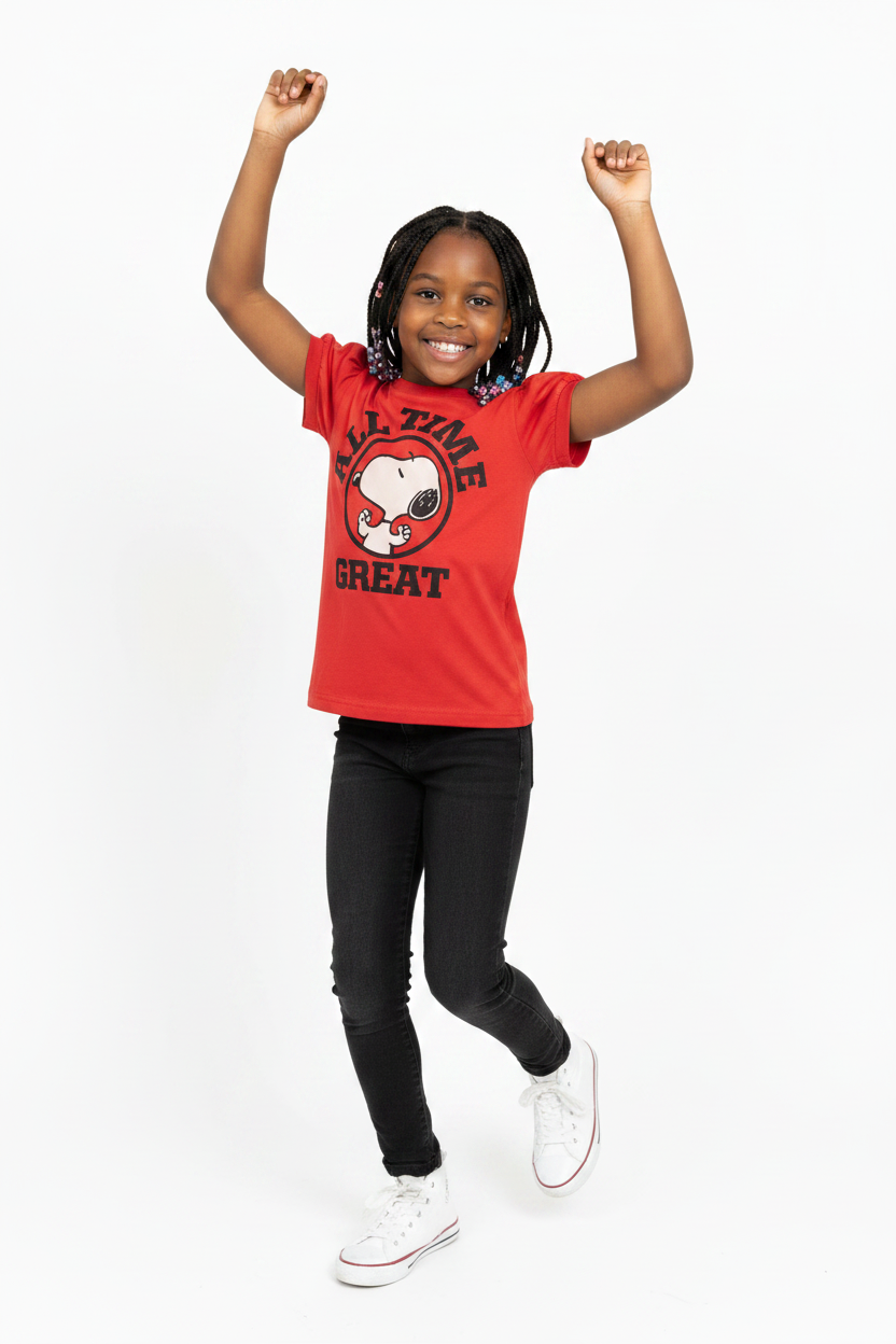 SKU: 112-INH

Snoopy "All Time Great" Kids Graphic T-Shirt
