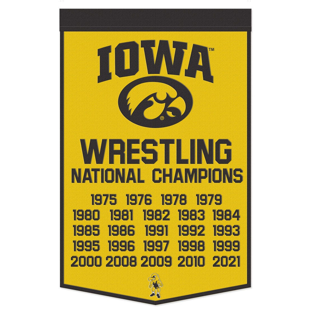 Officially Licensed.  Iowa Hawkeyes  Celebration  Wool  Banner 24"x38"