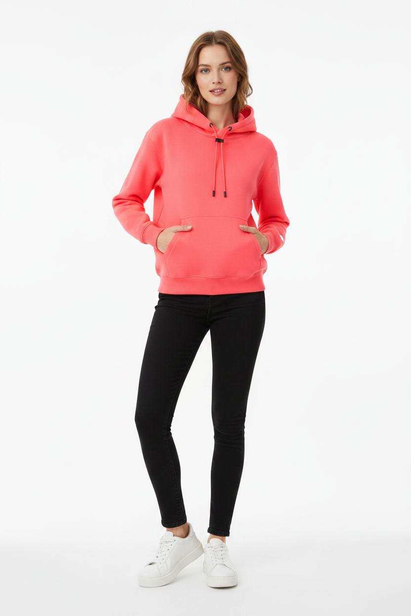 Kangol Essential Pullover Hoodie – Coral.                  SKU: K96156