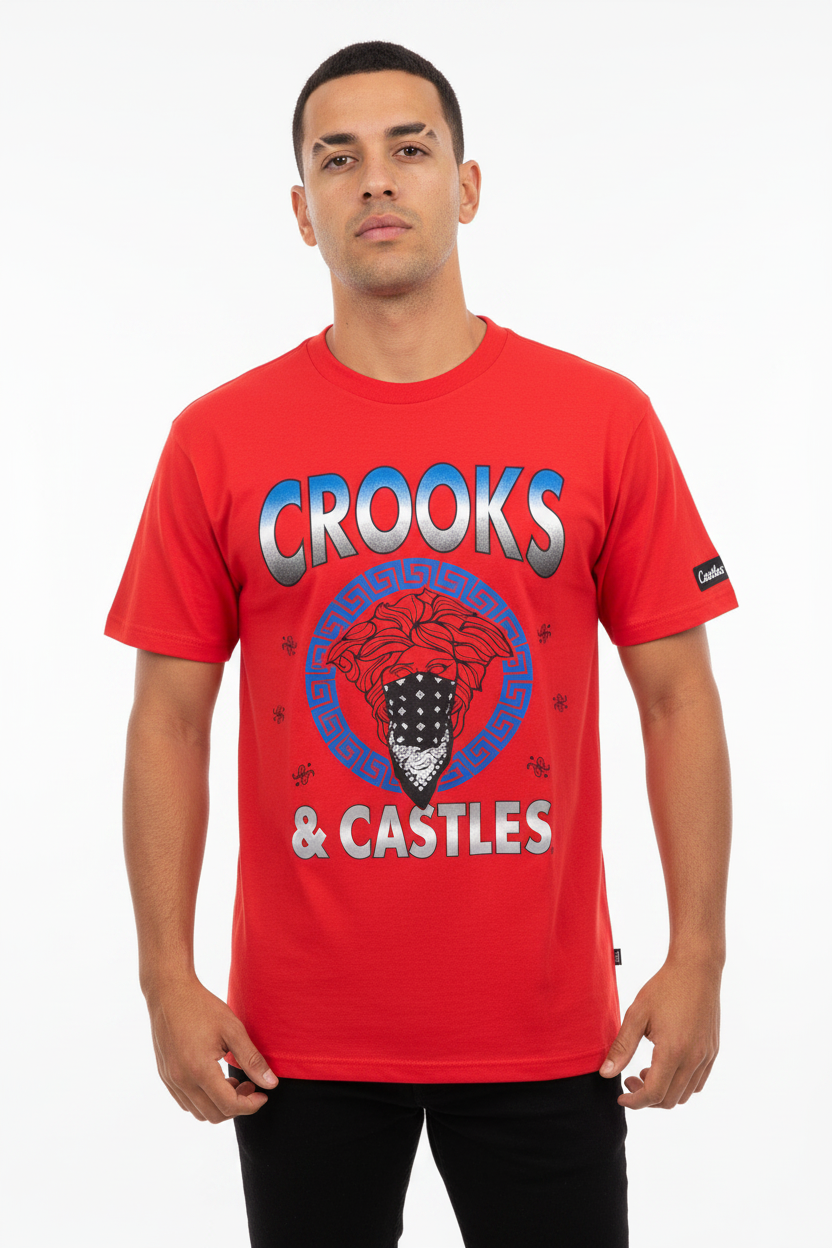 Crooks & Castles Graphic  T-Shirt  Ski: CCST05.                 Open Stock  Size : Xs, S, M, XL