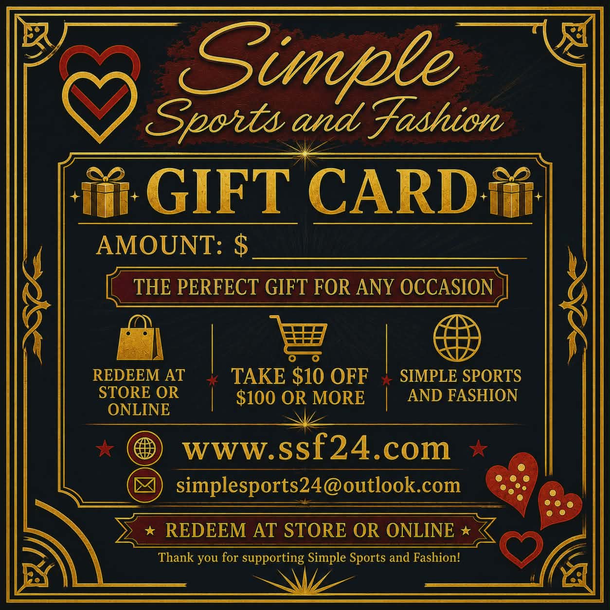 Gift Cards                         sku: Gift Card