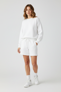 Independent Trading Co Sweat Shorts White.    Sku: Blanks-White.   Size: S-2XL