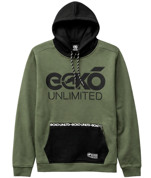Ecko Unltd. Olive & Black Logo Hoodie