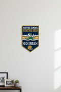 Norte Dame Fighting Irish wood sign 11"x17"         1/4" Thick.                  Sku: 86681324-win