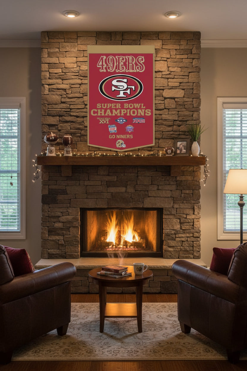 * Officially Licensed  49ers Wool Banner size: 24"x38"        sku: 47503322-win