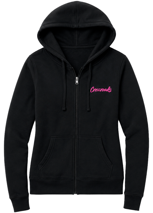 Women's  Crossroads Zip Hoodie Jacket  Black                  size: S,XL,3XL.      Sku: BSP23EHD001