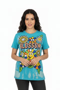 Blossom Smiley Flower Graphic T-Shirt.             SKU: 32-INH