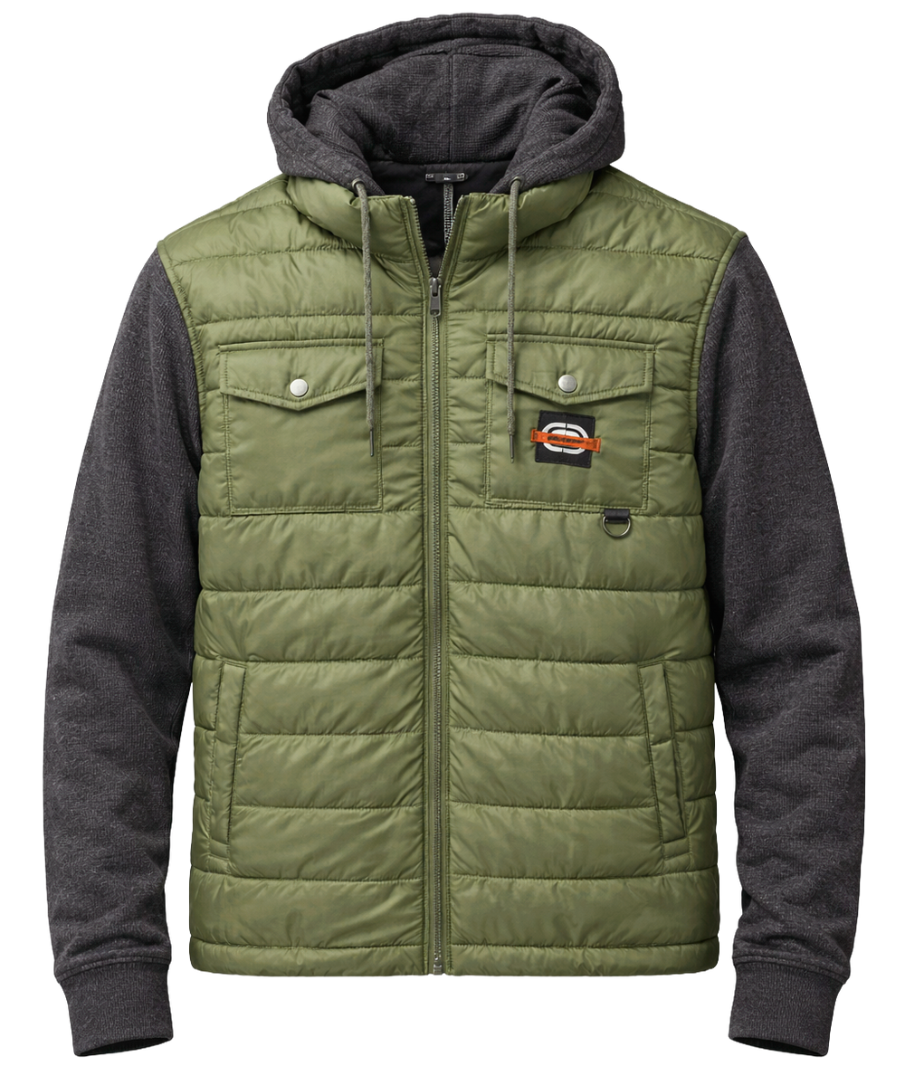 Jacket-Ecko Unltd. Quilted Hybrid Hooded Jacket
SKU: EO34O517-SD