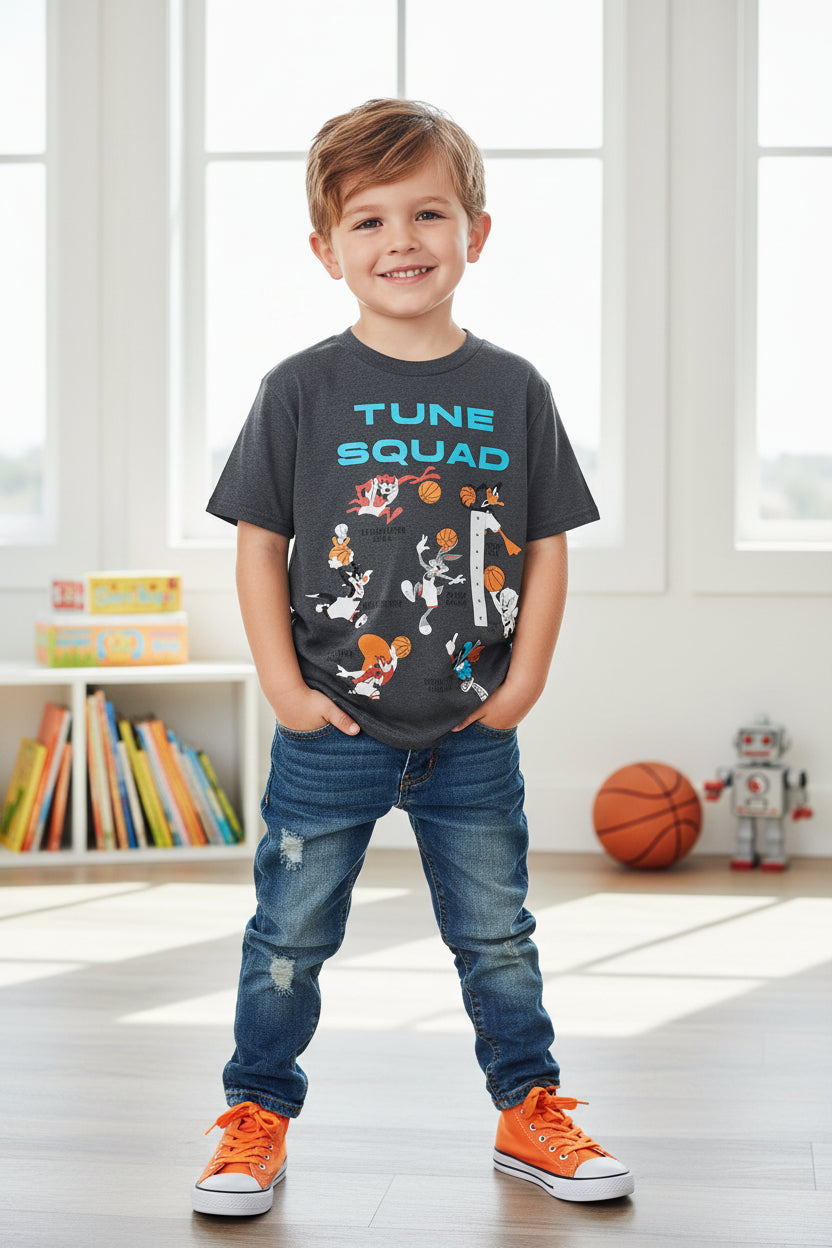 Product Title:        A1-Kids Tune Squad Graphic T-Shirt
SKU: 9-INH