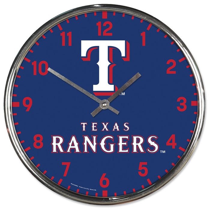 Texas Rangers Chrome Clock                               size: 12"                                  sku: 2795423-win