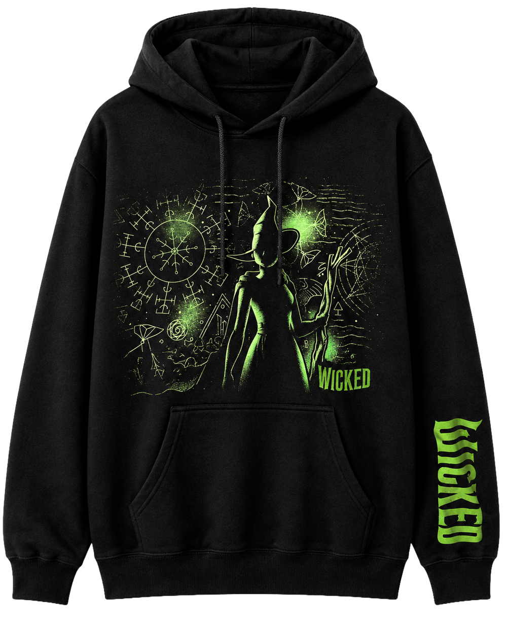 Wicked Inspired Graphic Hoodie – Green Is My Power Color  size: M-XL sku:O4605390