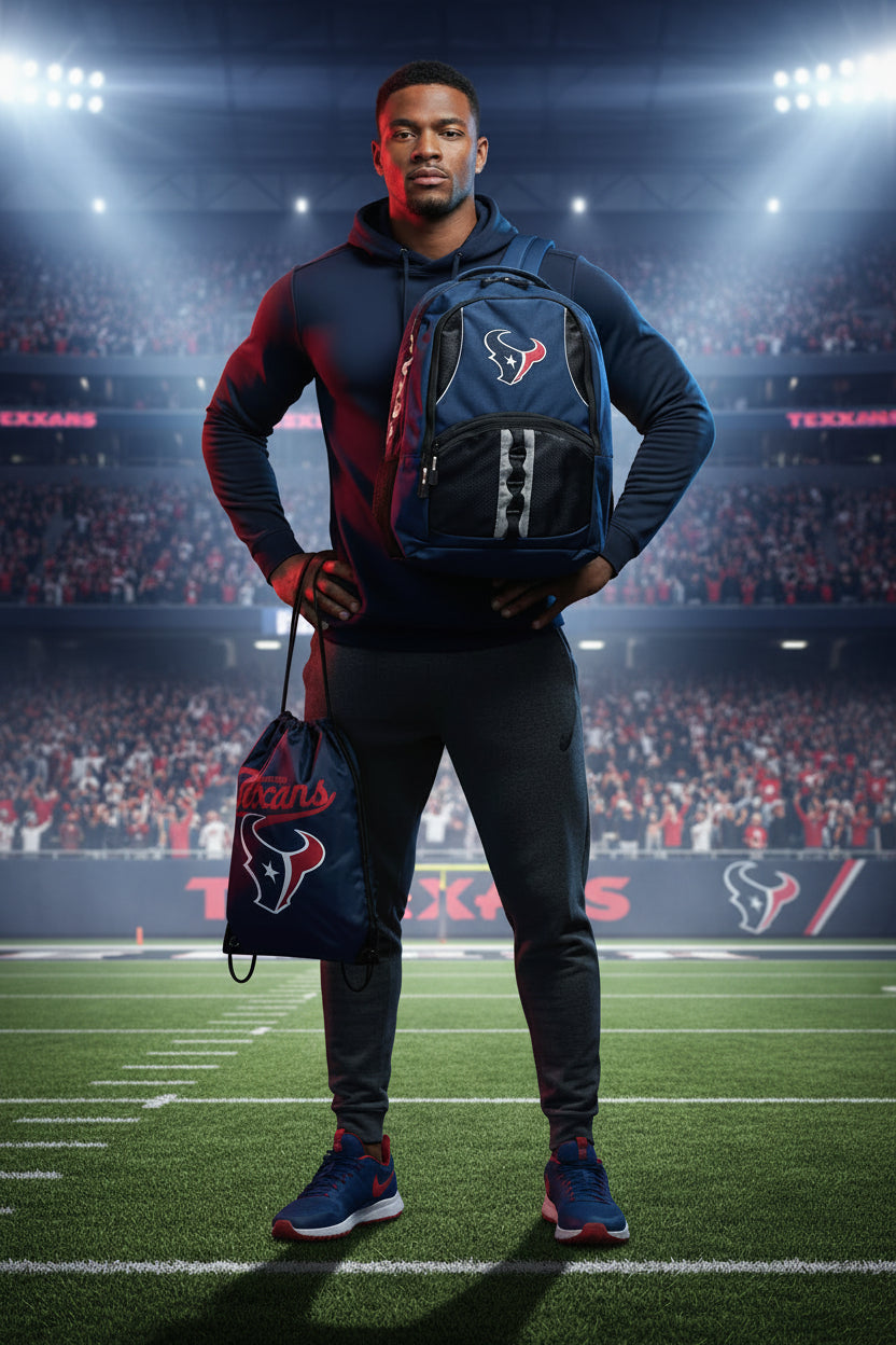 Houston Texans Set Captain Keepper Set Backpack and Cinch Sack.        Sku: 26068