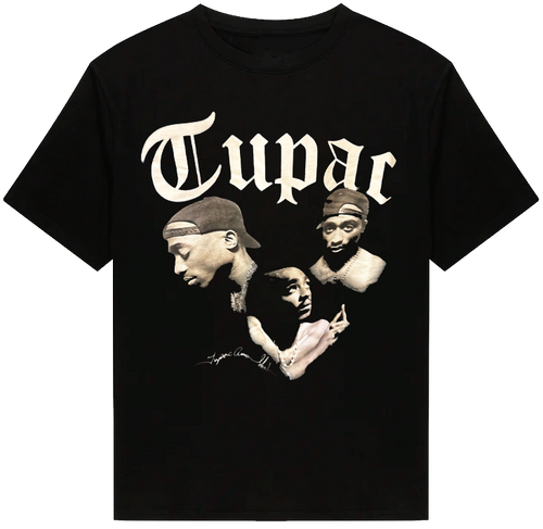 Licensed Music T-Shirt (IR) Black-Tupac-     sku: Tupac