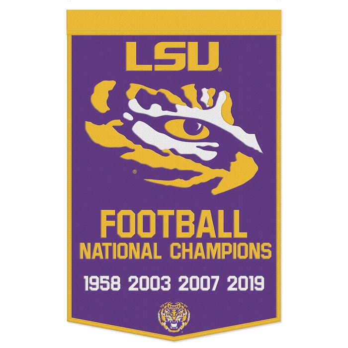 Officially Licensed LSU Tigers Wool Banner 24"x38" sku: 57546322-win