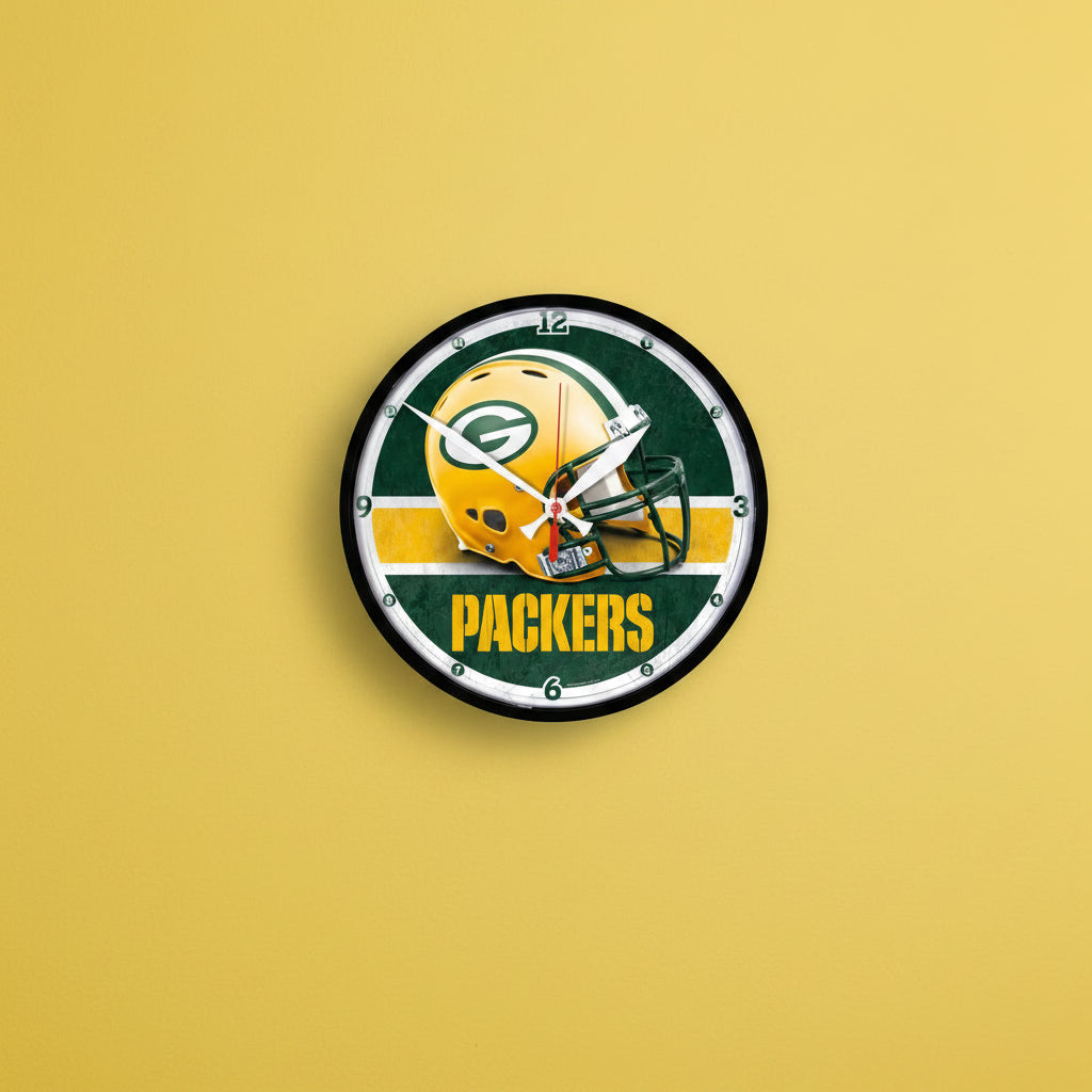 Officially Licensed Green Bay Packers  Round Clock 12.75" Sku: 2900513-wc