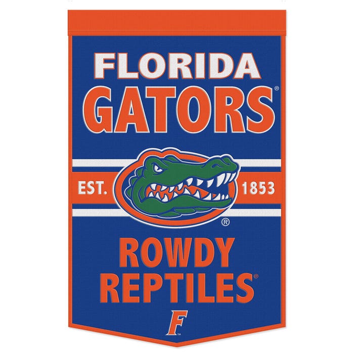 Officially Licensed Florida Gators Primary Wool Banner  24"x 38