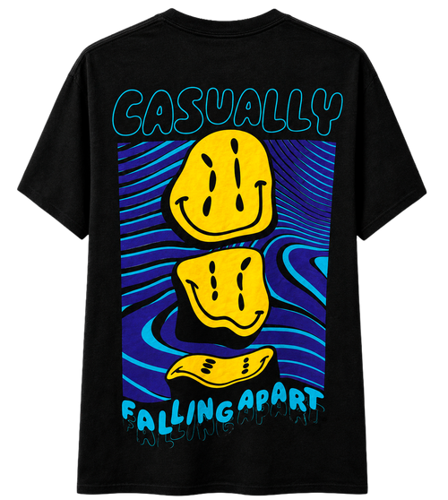 "Casually Falling Apart" Graphic Print T-Shirt – Black
SKU: Graphic Prints