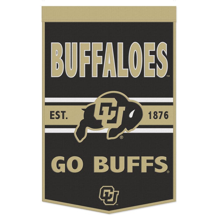 Colorado Buffaloes  Primary Wool Banner size: 24"×38"           sku: 48577322-win