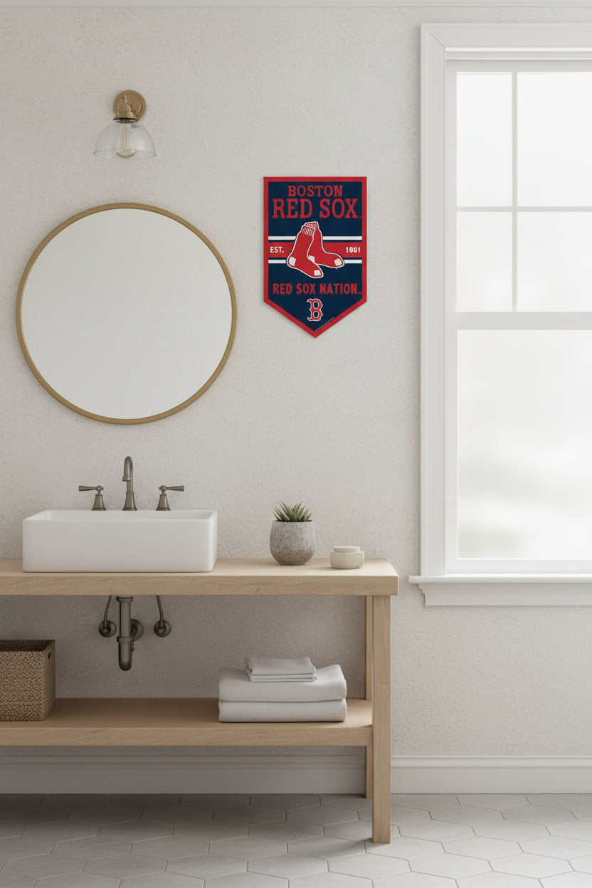 * Officially Licensed  Boston  Red Sox Wood Sign  size: 11"x17" 1/4 Thick  sku: 86875324-win