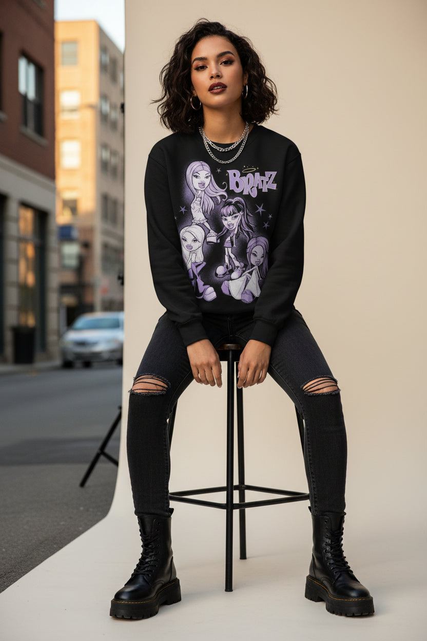 Bratz Graphic Crewneck Sweatshirt – Black
SKU: 6/12#17