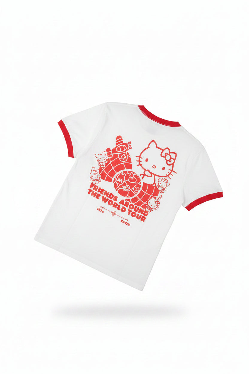 SKU: 115-INH

Hello Kitty Friends Around the World Ringer T-Shirt