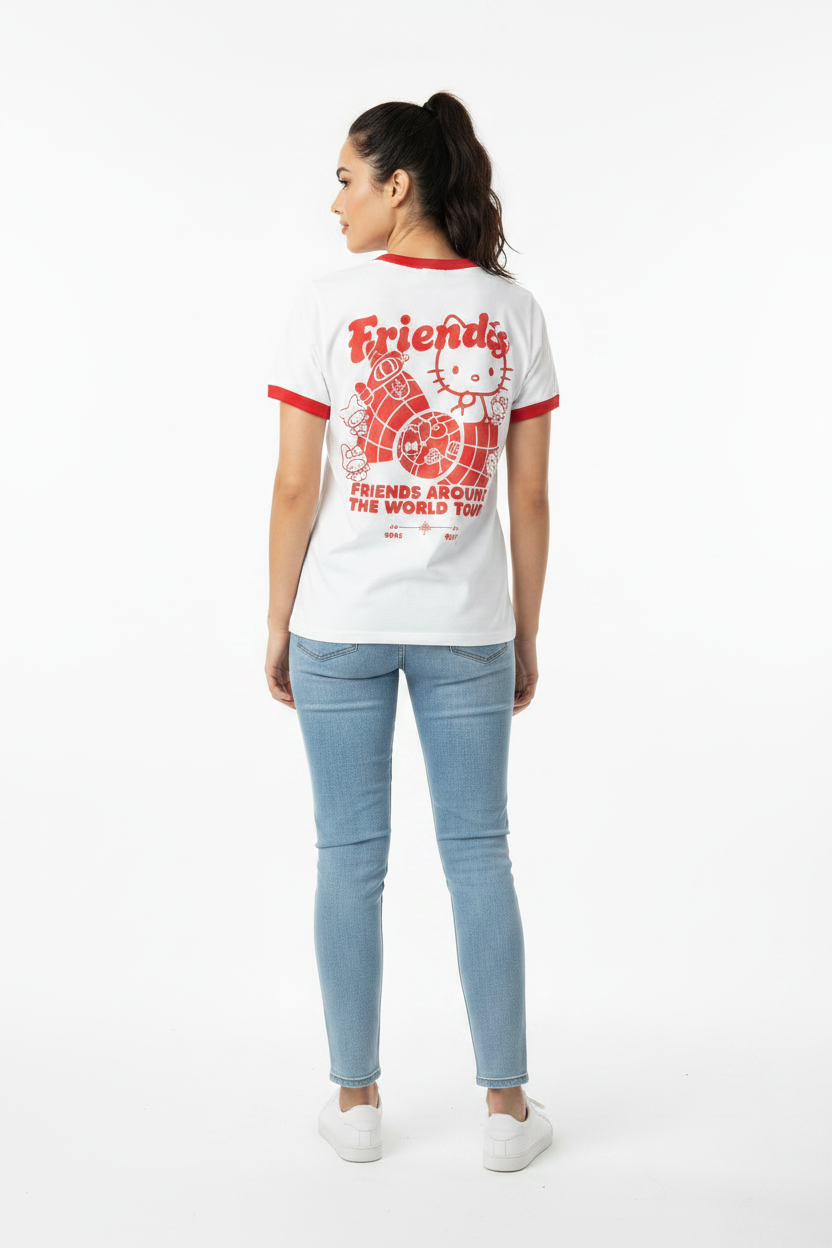 SKU: 115-INH

Hello Kitty Friends Around the World Ringer T-Shirt