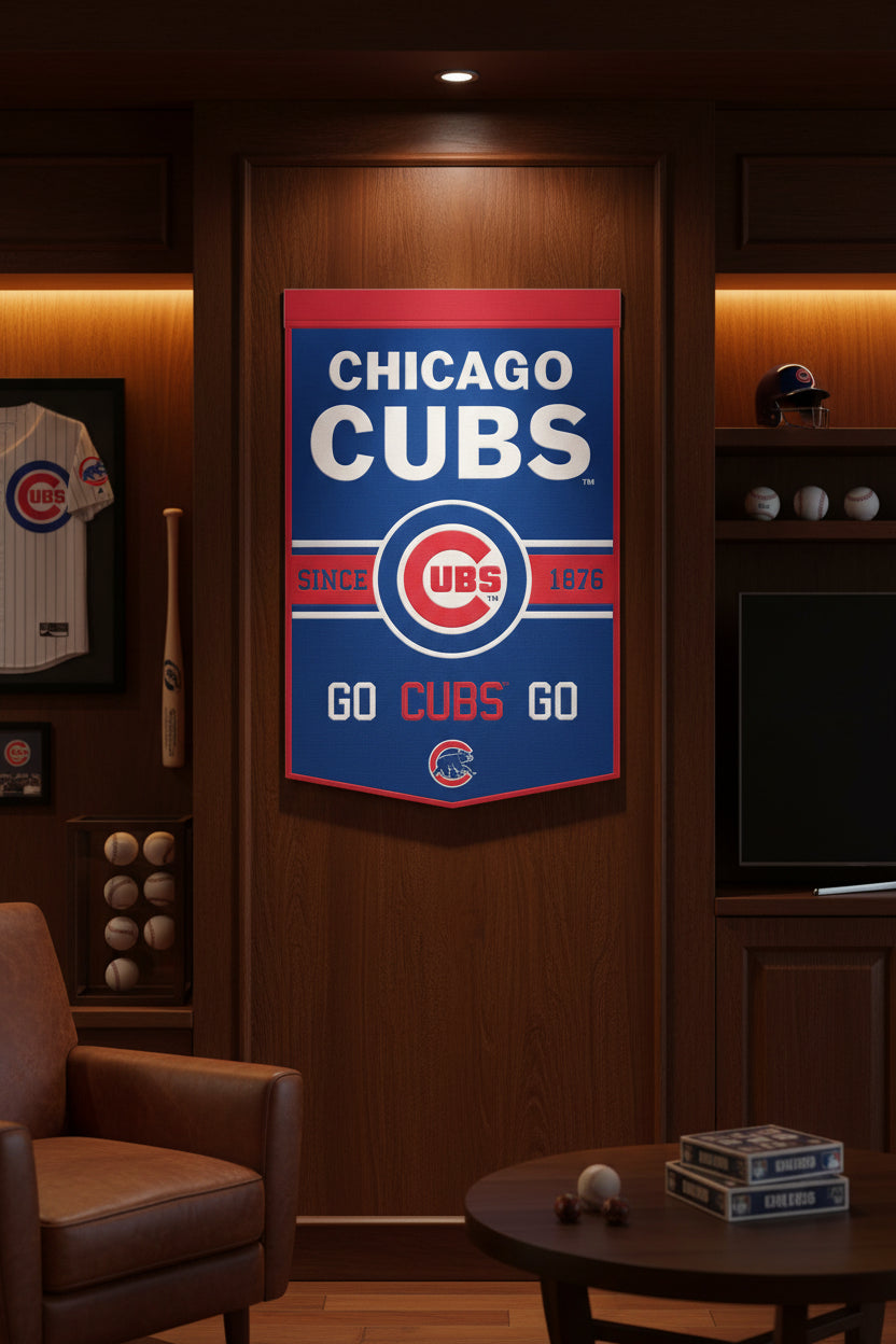 Officially Licensed Chicago Cubs Wool Banner 24" x 38" is available to buy in increments of 1  sku: 47660322