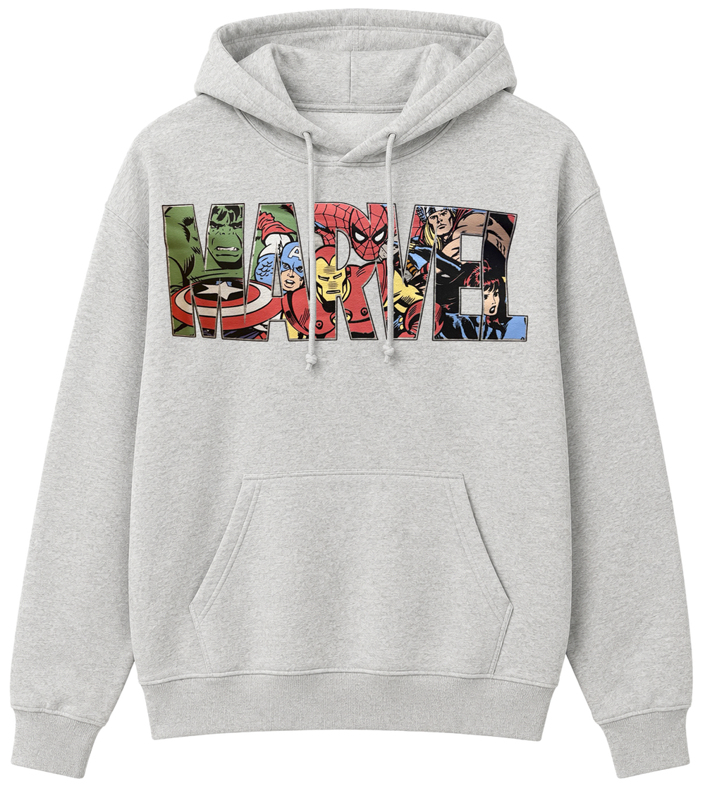 Licensed Marvel Hoodie H.Grey    sku: 4MCS01120MB.  Sku: S-XL