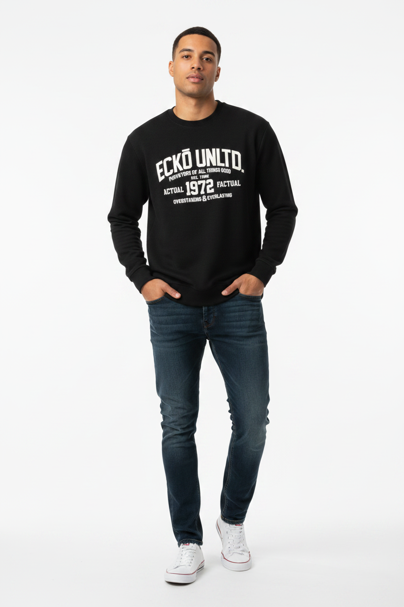 Ecko Unltd L/S Thermal Shirt Black sku EO34L406.      Size: S-3xL