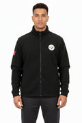 Officially Licensed   Pittsburgh  Steelers  Fleece  SI Logo on Sleeve  Embroidered  Logo  Steelers  Merchandise     size: XL              sku: 28835-slw