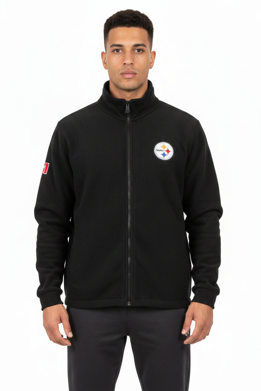 Officially Licensed   Pittsburgh  Steelers  Fleece  SI Logo on Sleeve  Embroidered  Logo  Steelers  Merchandise     size: XL              sku: 28835-slw