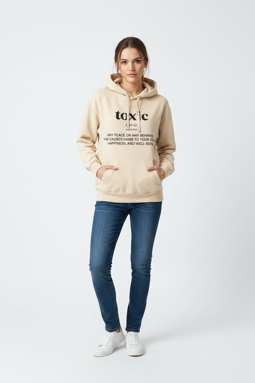 Sugar Flower Toxic Hoodie -Sand                     Sku: JRSFHOL22HD002 size: S-XL