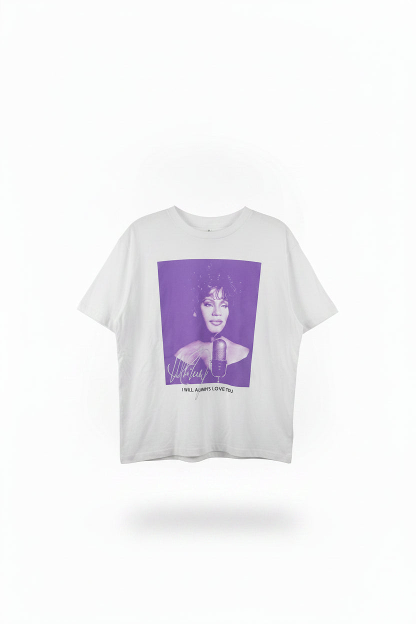 Whitney Houston "I Will Always Love You" Graphic T-Shirt     SKU: 88-INH