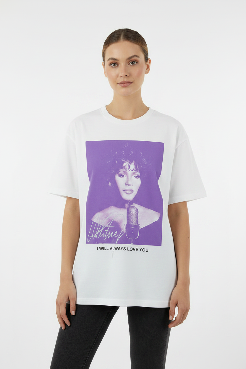 Whitney Houston "I Will Always Love You" Graphic T-Shirt     SKU: 88-INH