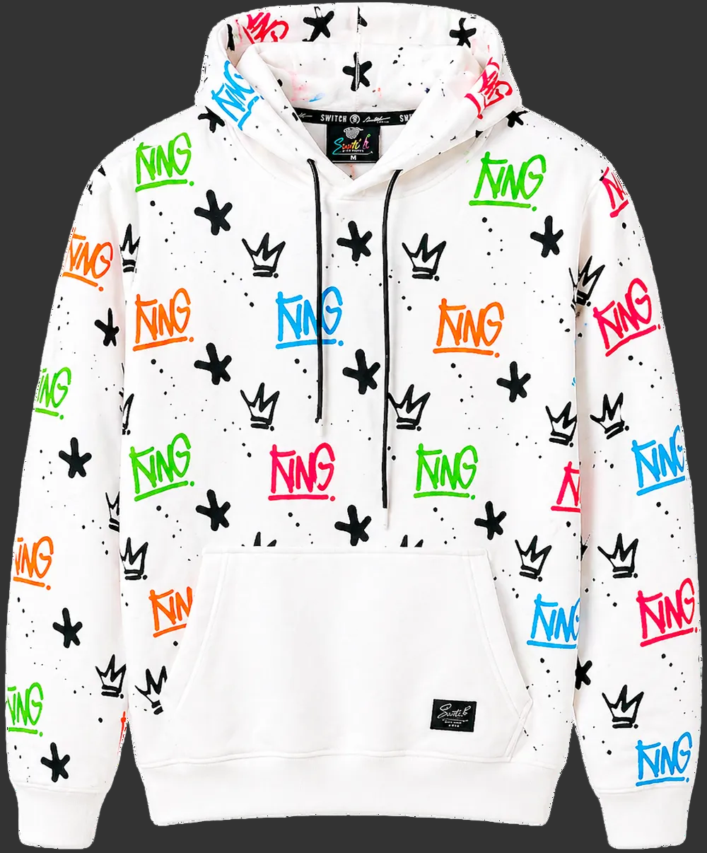 King Graffiti Hoodie & Jogger Set.    Sku- in House size: XS,S,L,XL