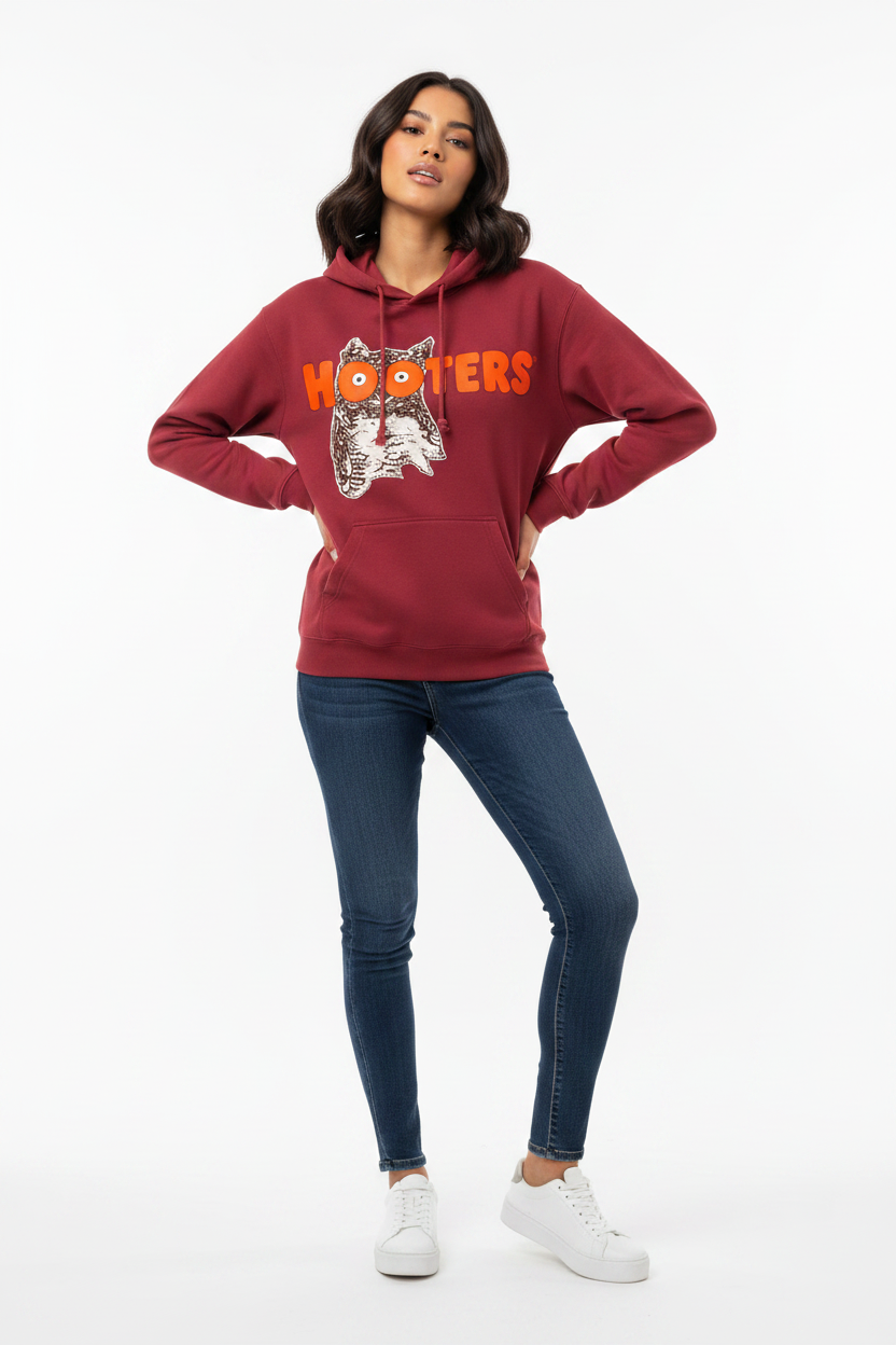 Hooters Vintage Logo Pullover Hoodie – Burgundy
SKU: HJJH2016RC